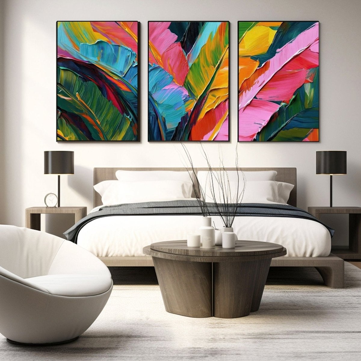 Colorful painting set of 3 RAB969 - royalbrushart