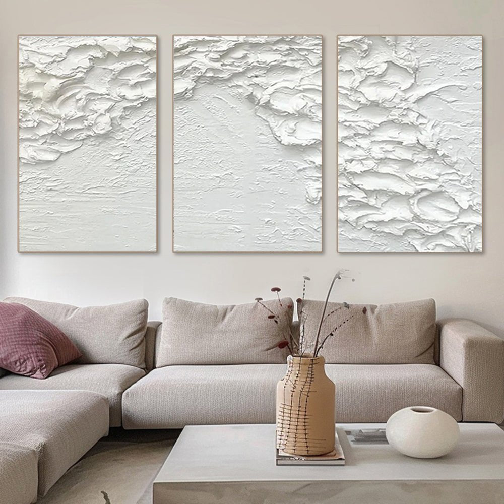 Plaster art texture Painting set of 3 RAB978 - royalbrushart