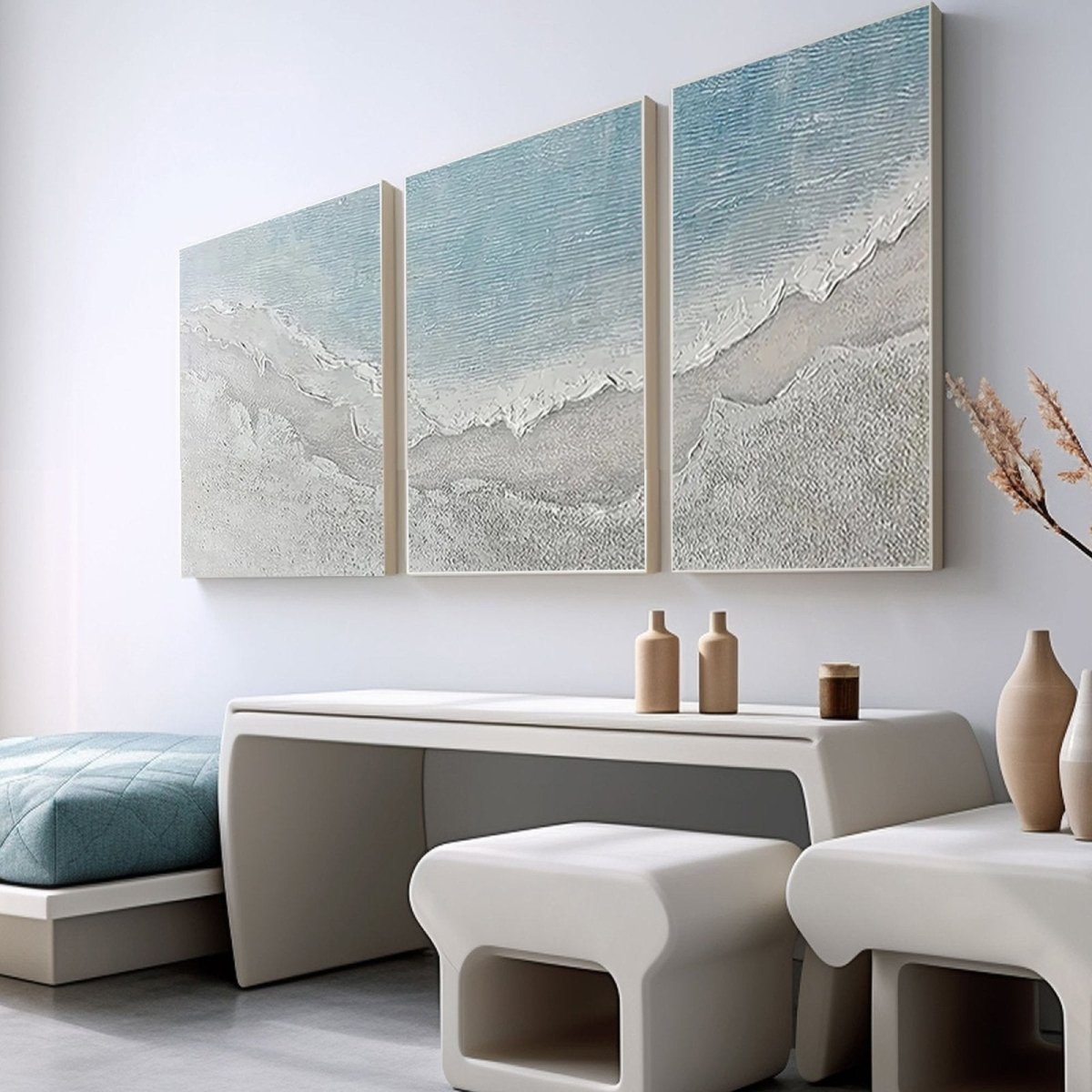 plaster art texture Painting set of 3 RAB980 - royalbrushart