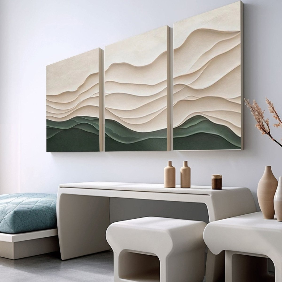 Plaster Art Texture Painting SET OF 3 RAB964 - royalbrushart
