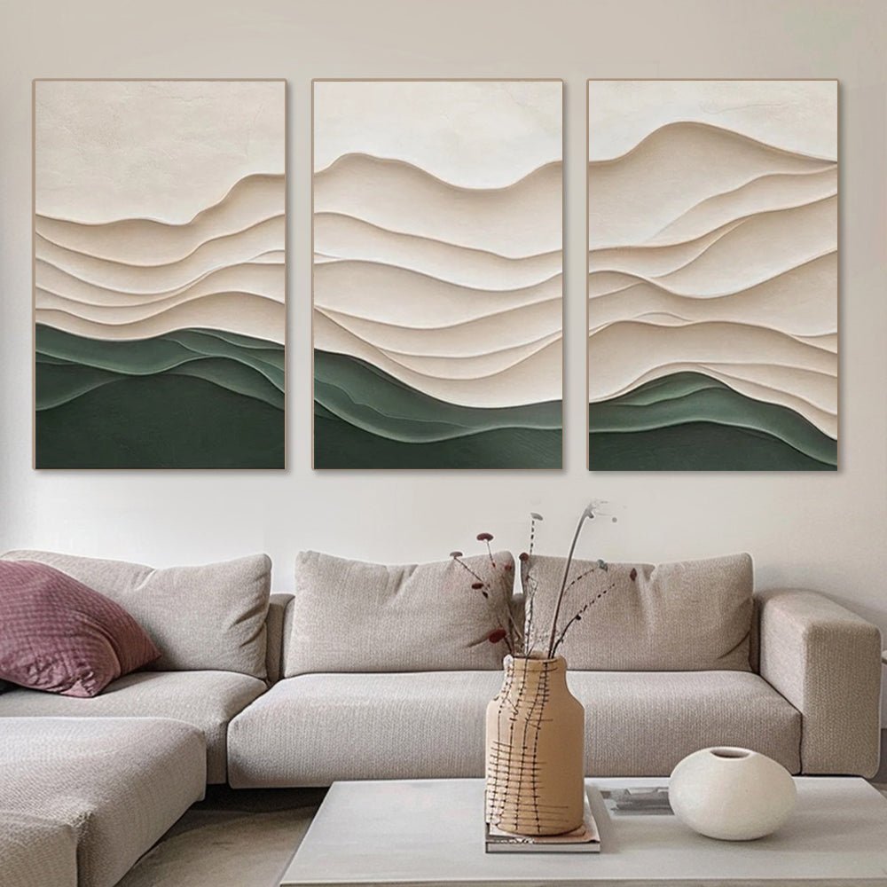 Plaster Art Texture Painting SET OF 3 RAB964 - royalbrushart
