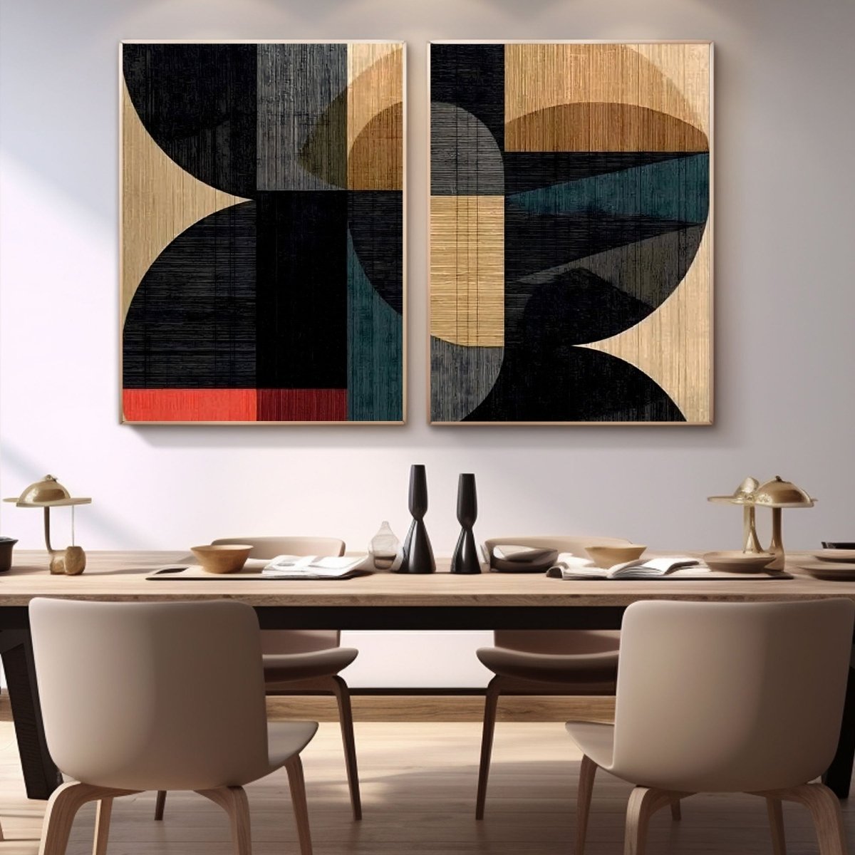 Abstract Painting Set Of 2 RAB434 - royalbrushart