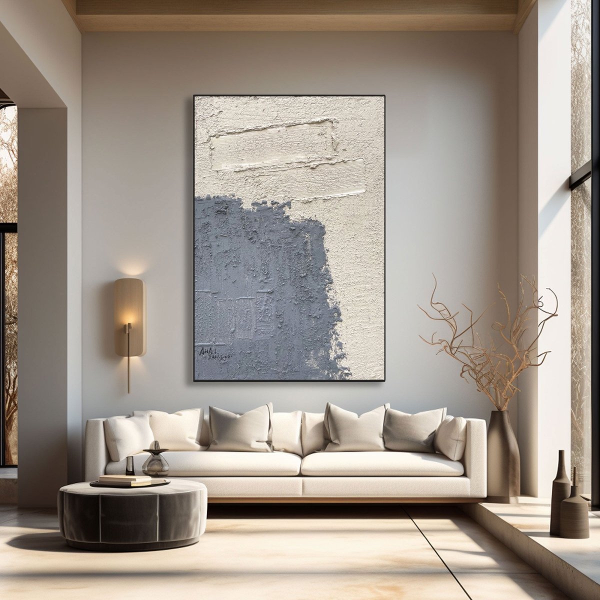 Plaster Art Textured PaintingRAB608 - royalbrushart