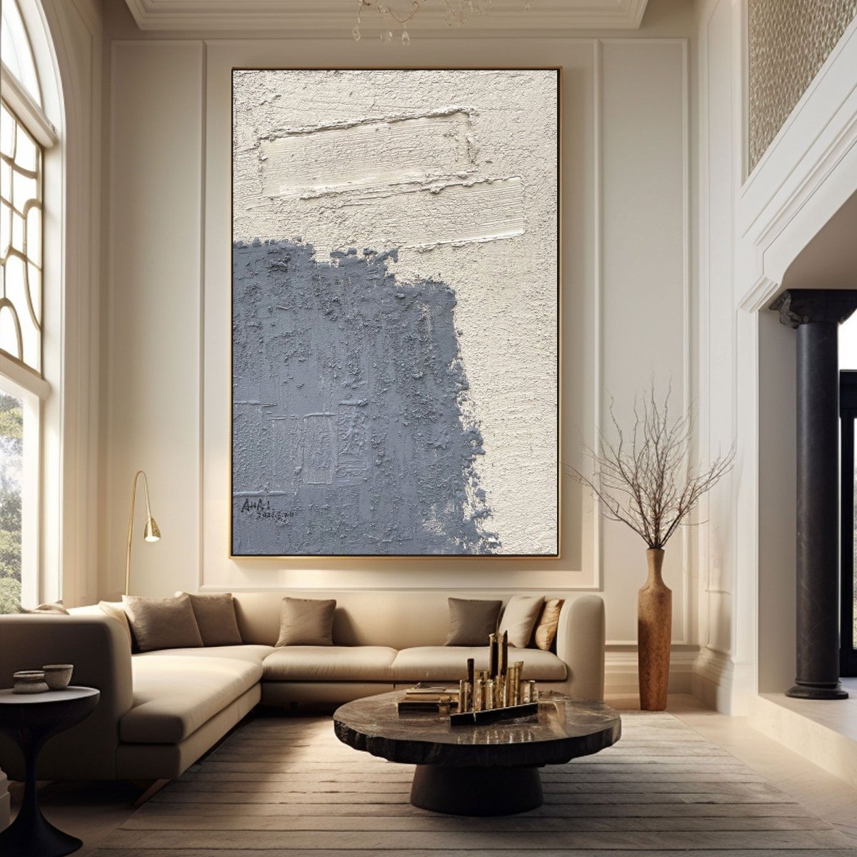 Plaster Art Textured PaintingRAB608 - royalbrushart