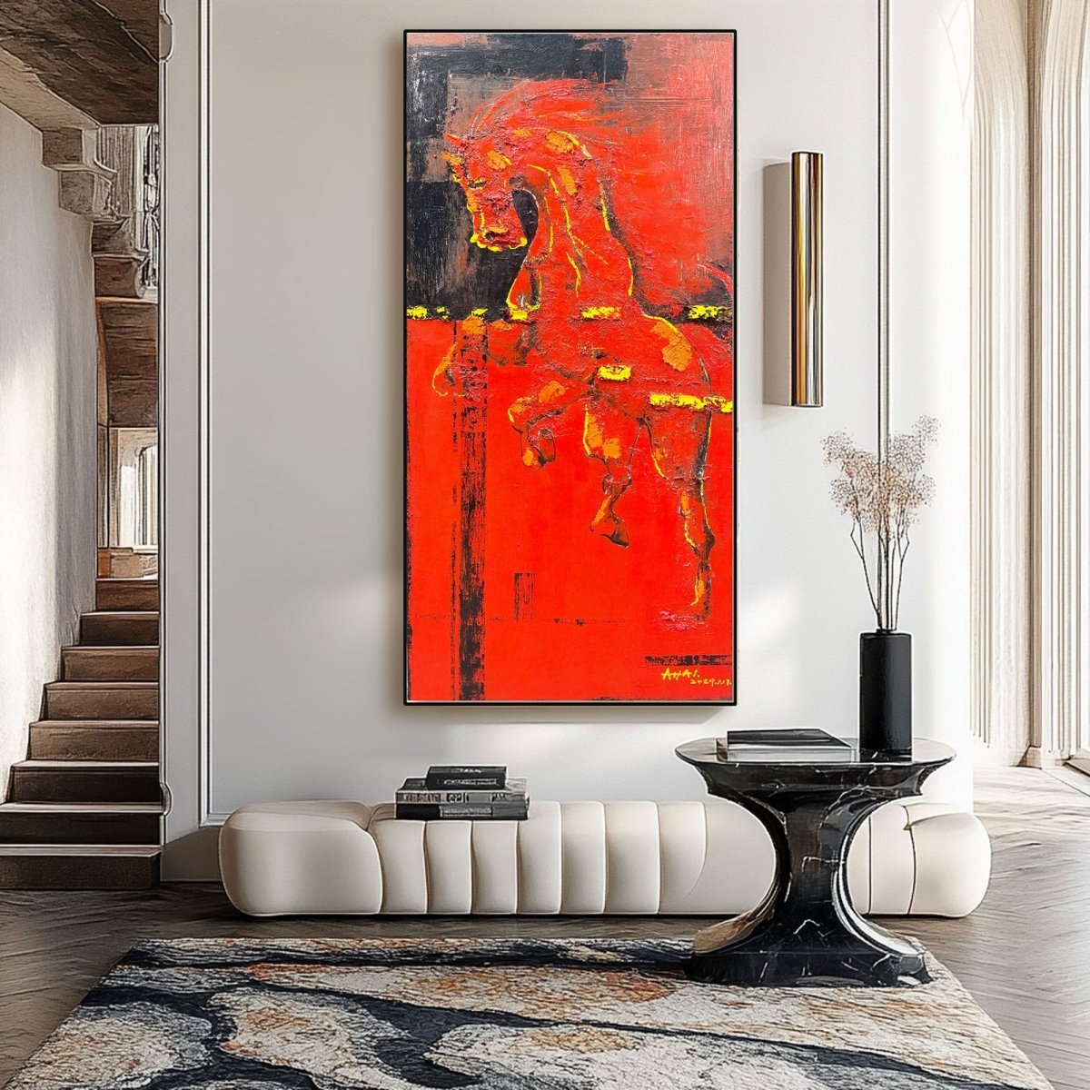 Abstract Horse Painting RAB535 - royalbrushart