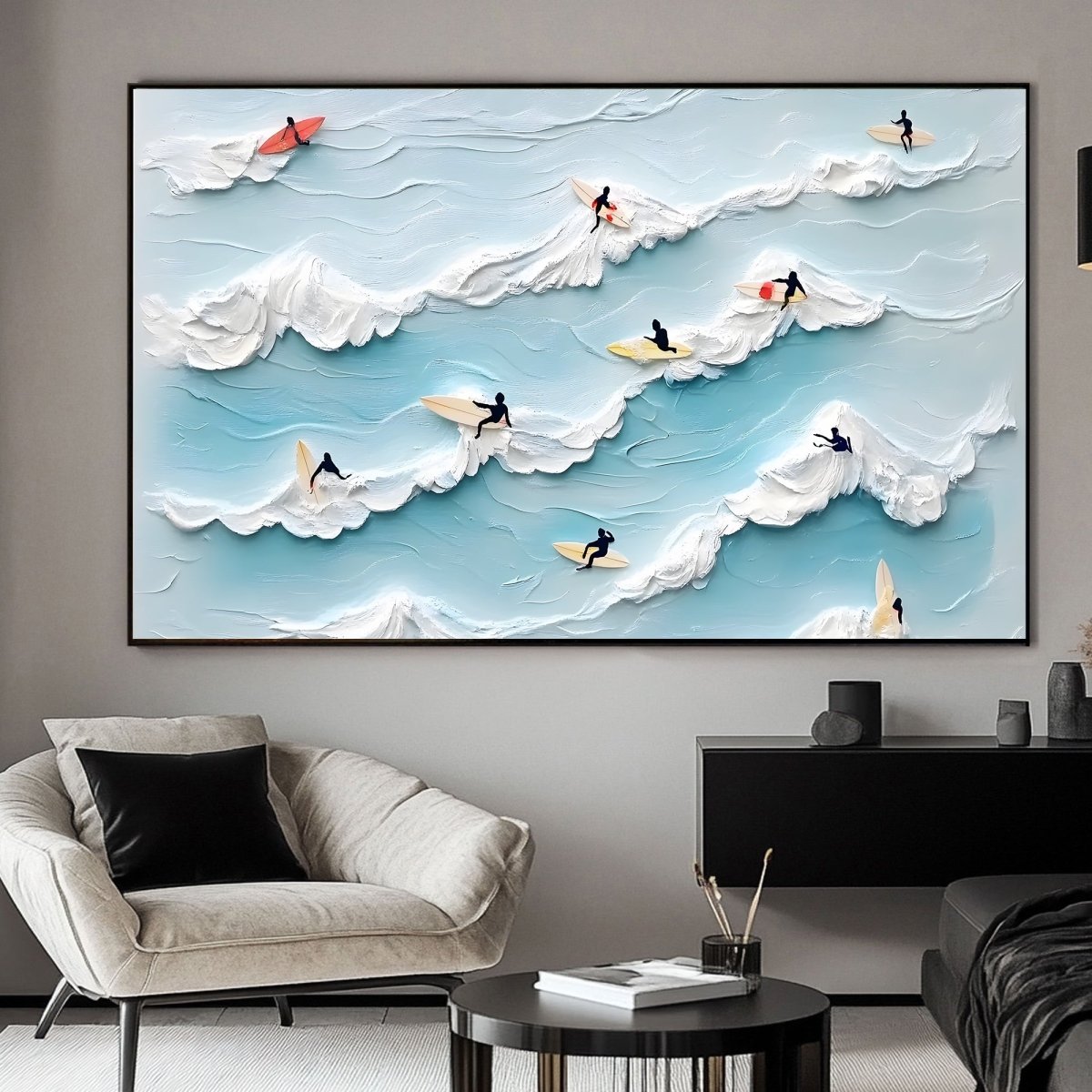 Textured Ocean Painting RAB592 - royalbrushart