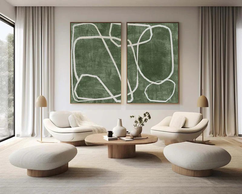 Abstract Painting Set Of 2 RAB702 - royalbrushart