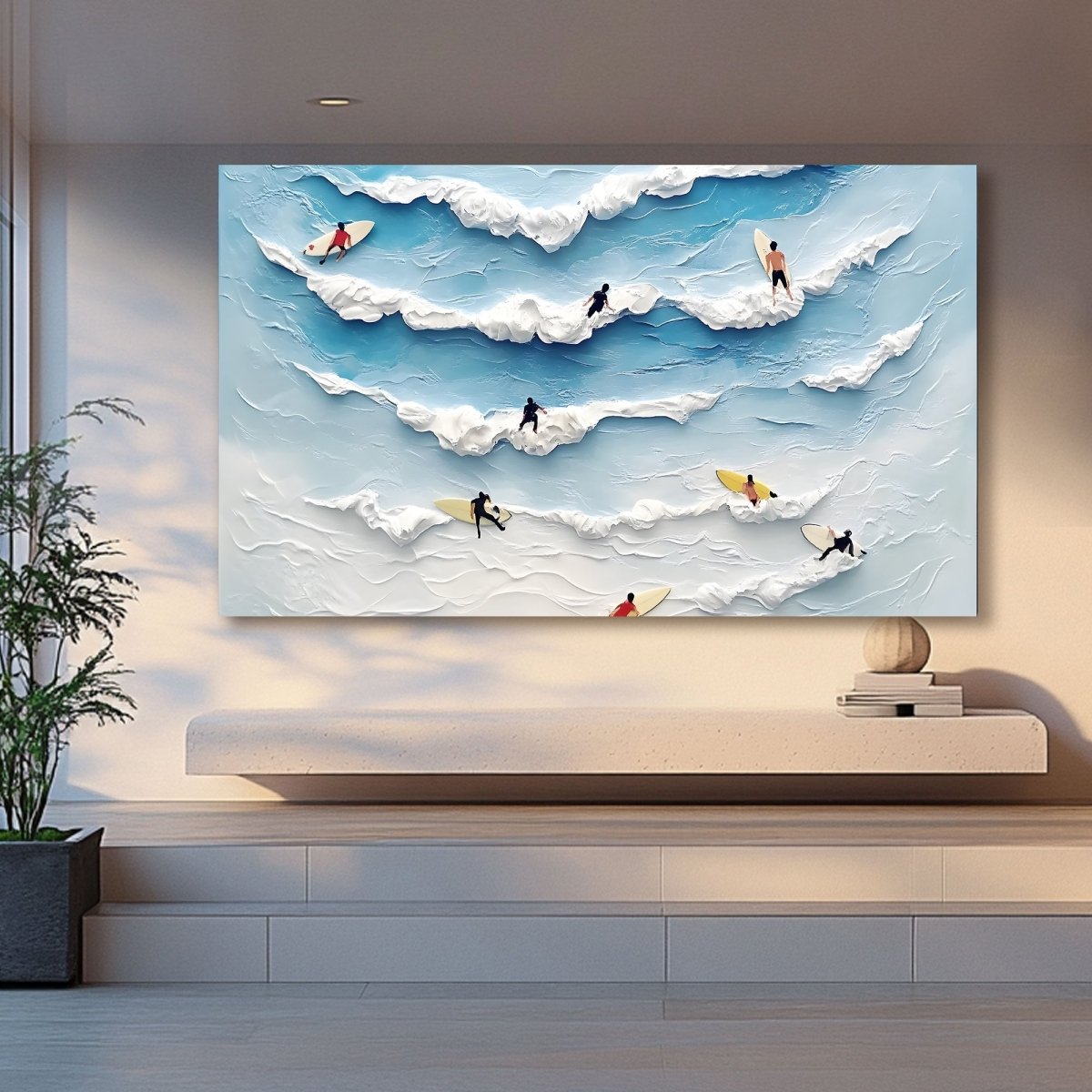 Textured Ocean Wall Painting RAB596 - royalbrushart