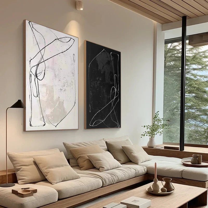 Abstract Painting Set Of 2 RAB735 - royalbrushart