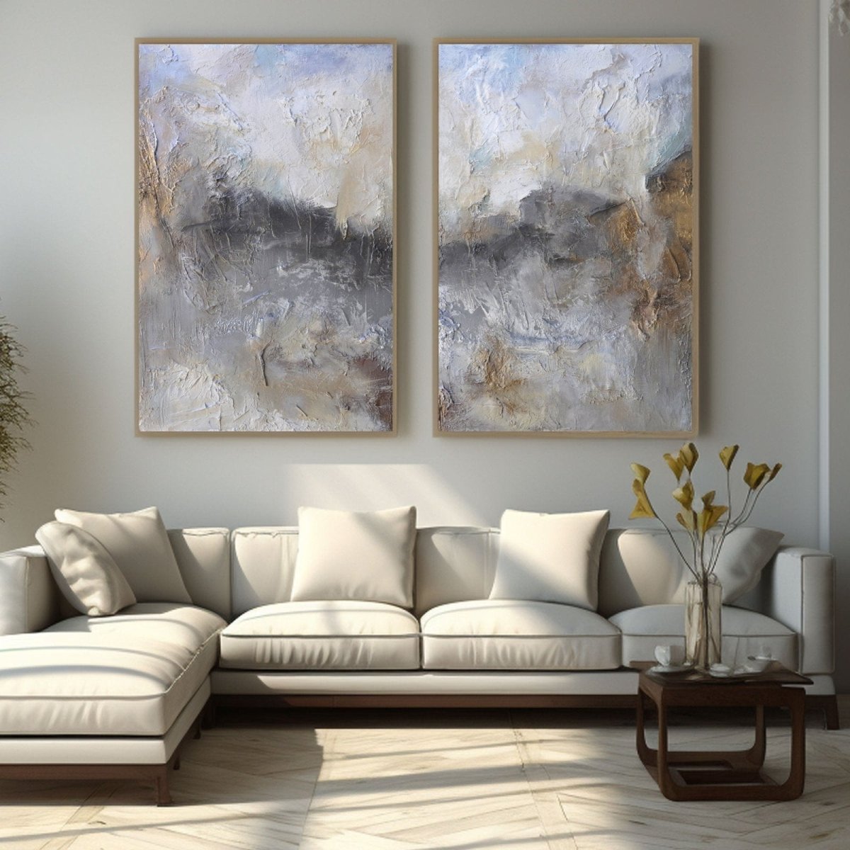 Abstract Painting Set Of 2 RAB652 - royalbrushart