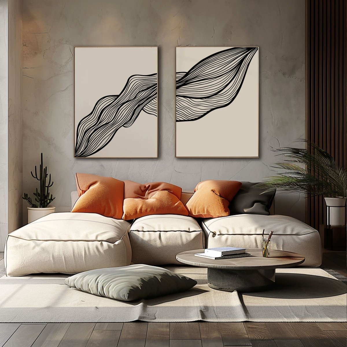 Abstract Painting Set of 2 RAB716 - royalbrushart