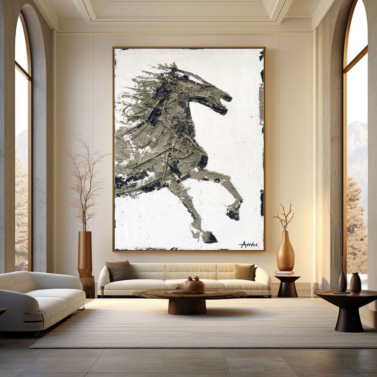 Abstract Horse Art RAB476 - royalbrushart