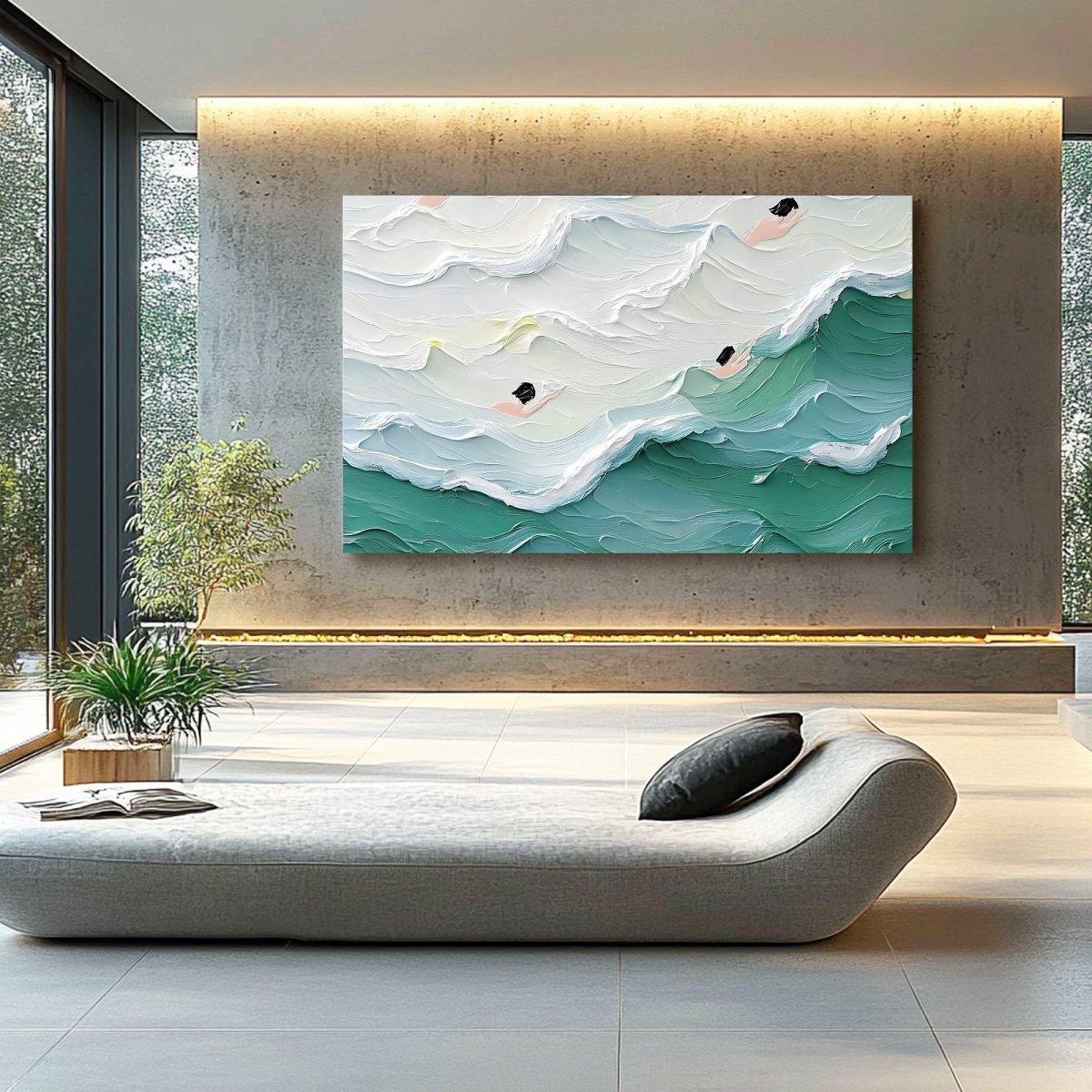 Textured Ocean Painting RAB590 - royalbrushart