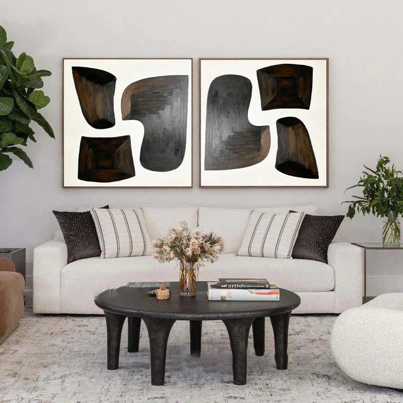 Abstract Painting Set Of 2 RAB710 - royalbrushart
