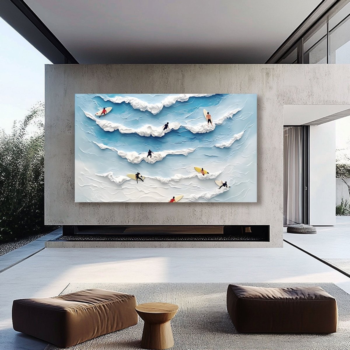 Textured Ocean Wall Painting RAB596 - royalbrushart