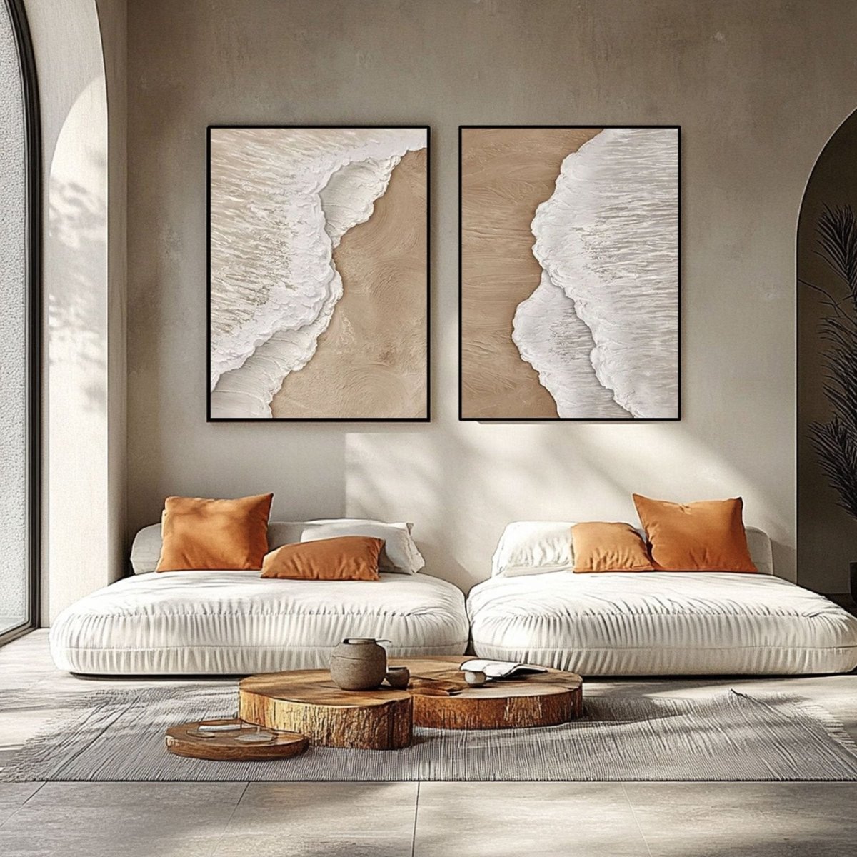 Abstract Painting Set Of 2 RAB653 - royalbrushart