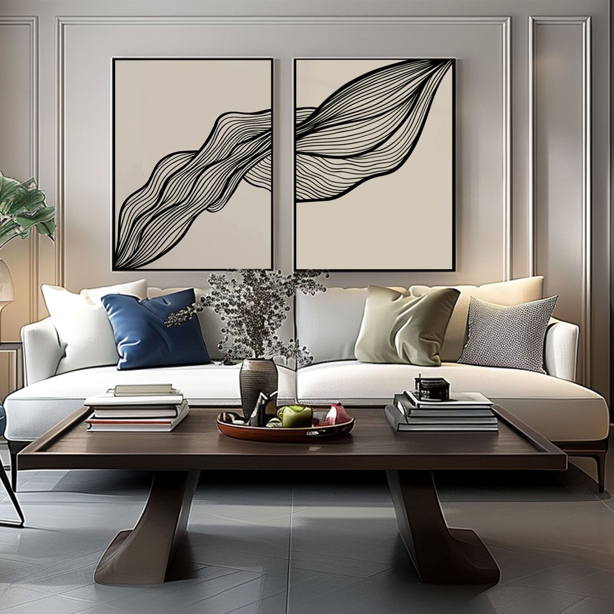 Abstract Painting Set of 2 RAB716 - royalbrushart