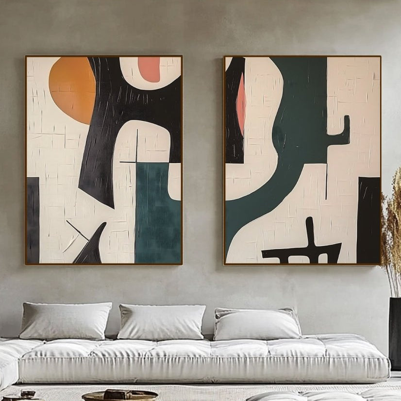 Abstract Painting Set Of 2 RAB695 - royalbrushart