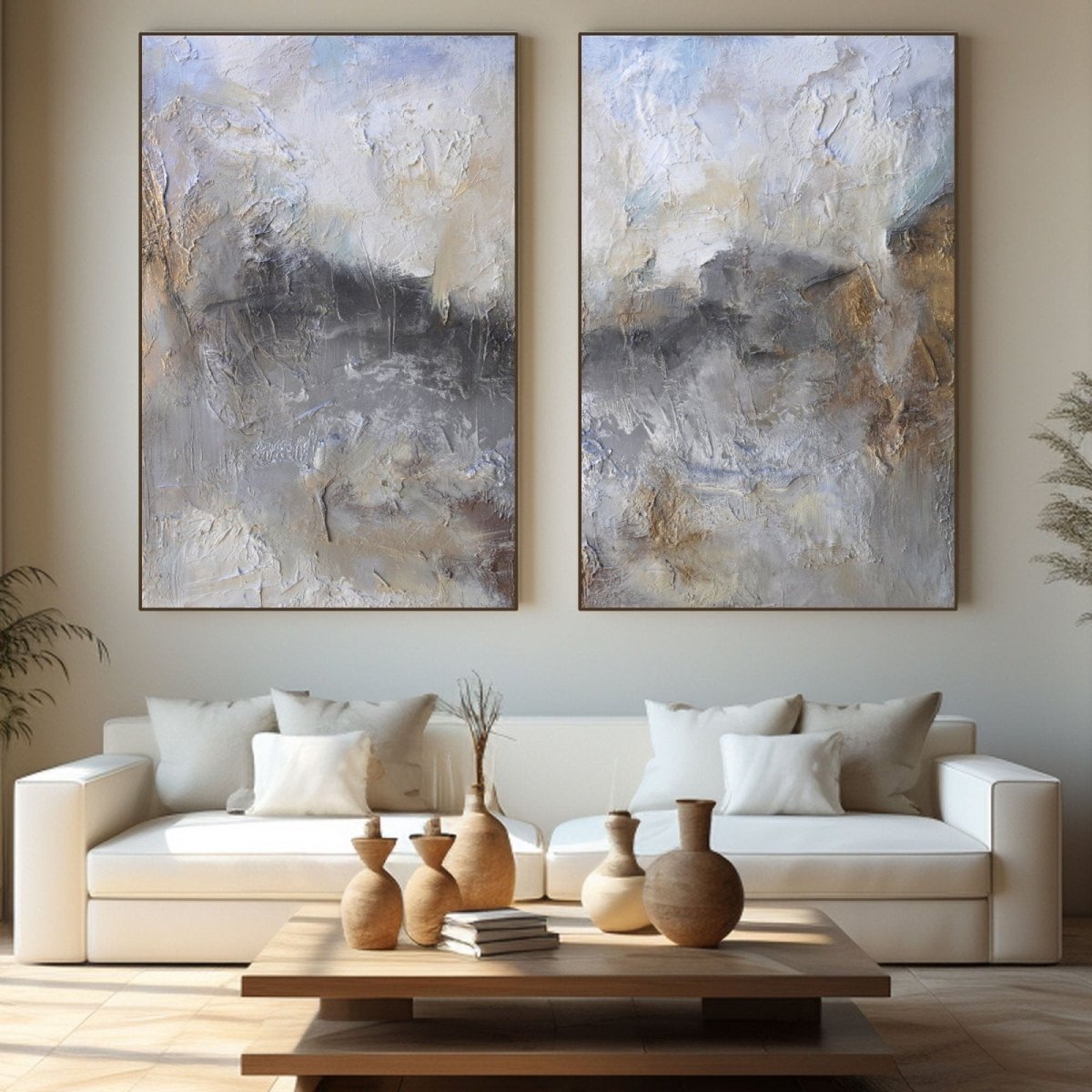 Abstract Painting Set Of 2 RAB652 - royalbrushart