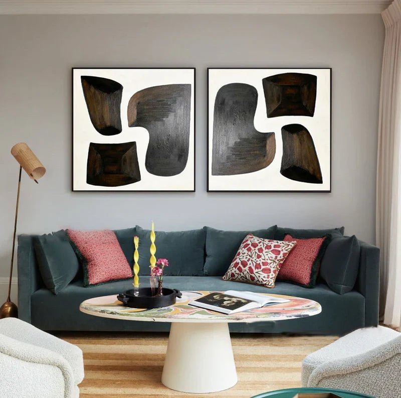 Abstract Painting Set Of 2 RAB710 - royalbrushart