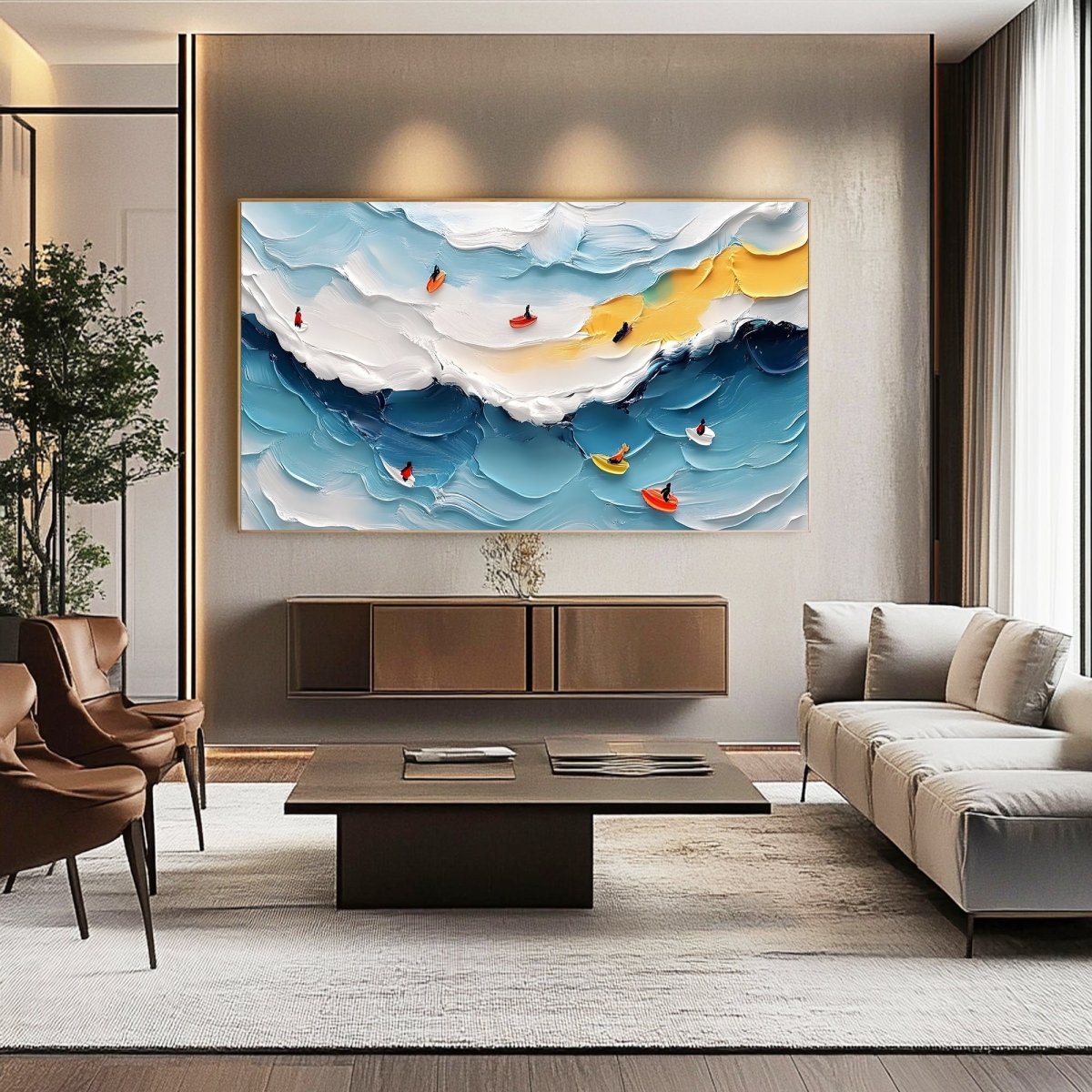 Textured Ocean Painting RAB597 - royalbrushart