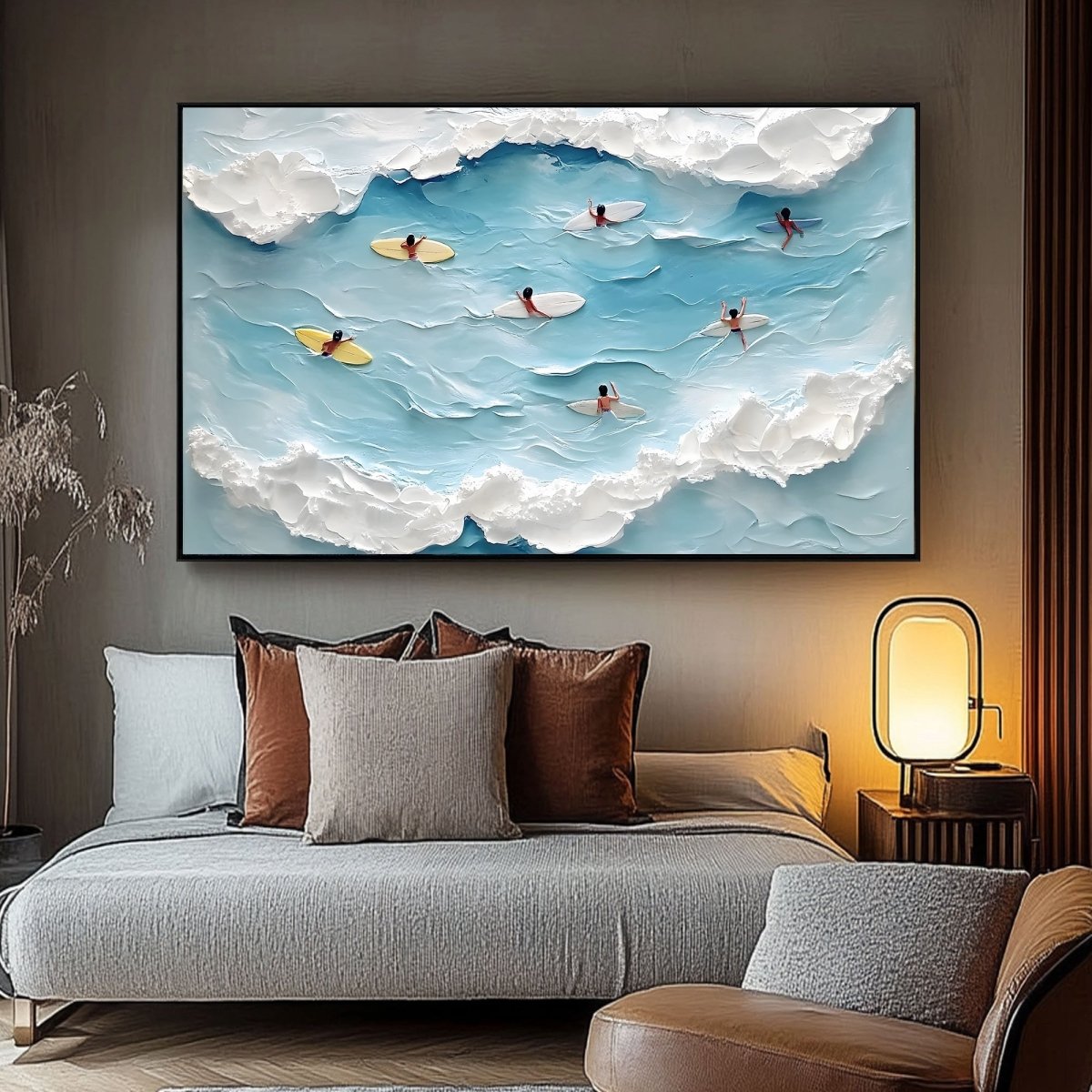 Textured Ocean Wall Painting RAB591 - royalbrushart