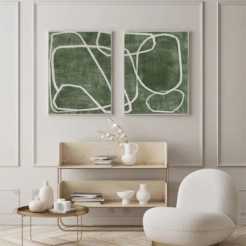 Abstract Painting Set Of 2 RAB702 - royalbrushart