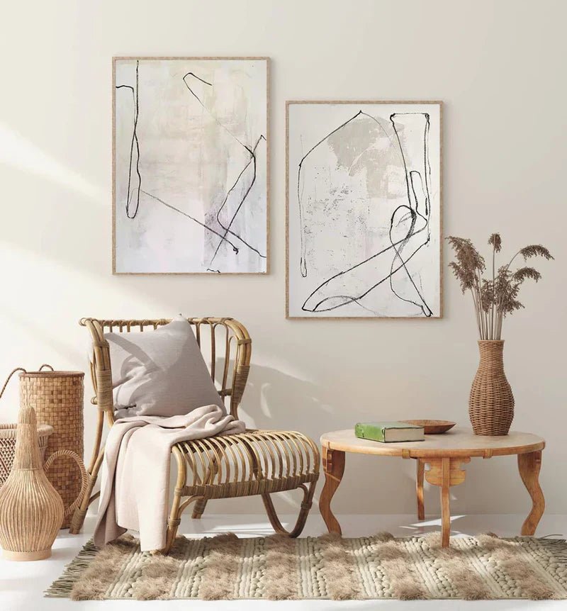 Contemporary Minimalist Art Set Of 2 RAB697 - royalbrushart