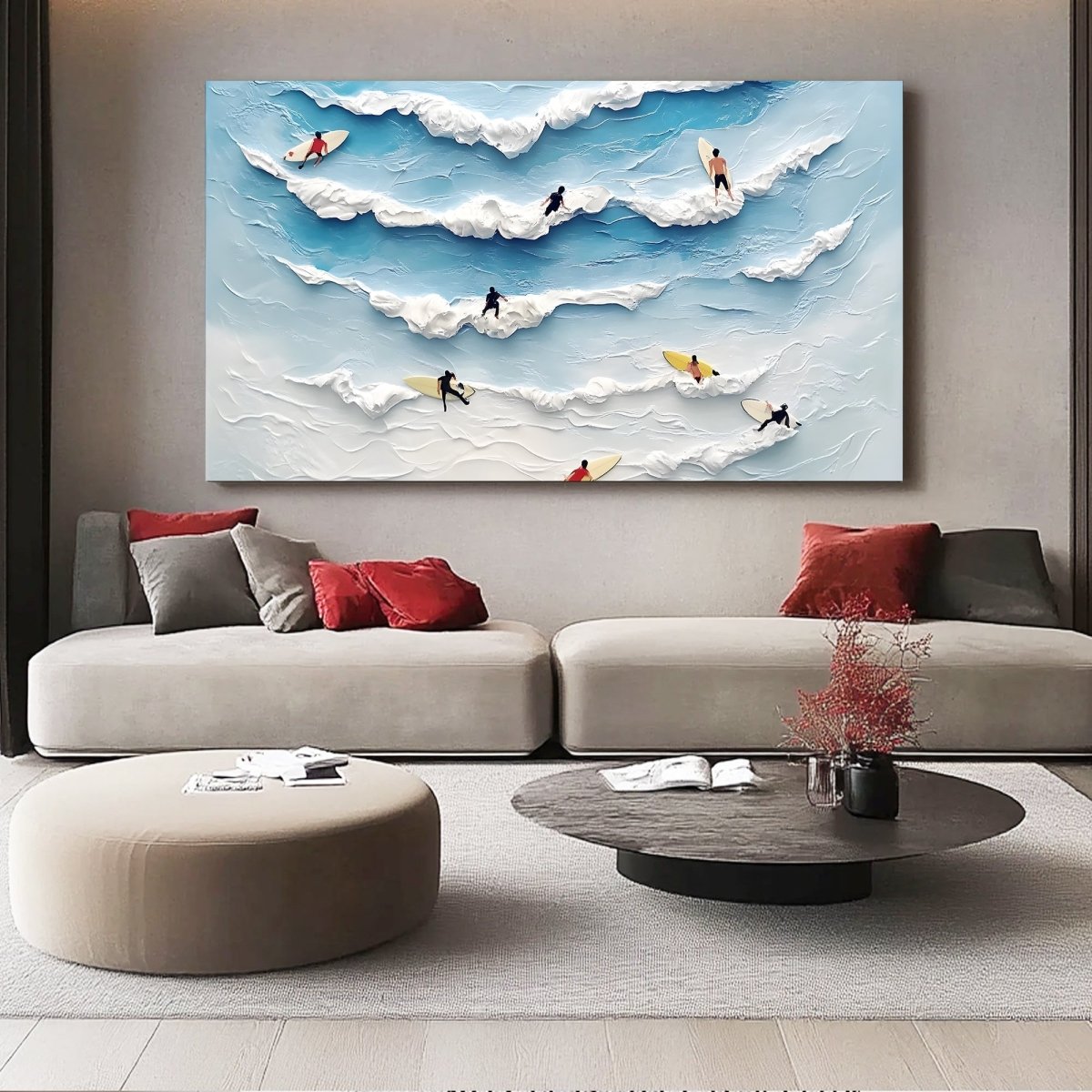 Textured Ocean Wall Painting RAB596 - royalbrushart