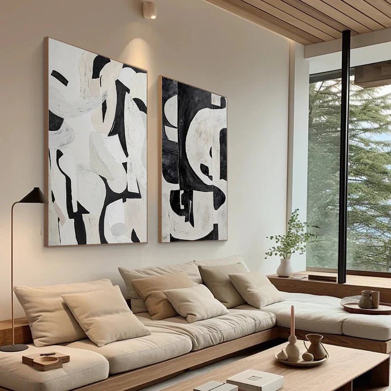 Abstract Painting Set Of 2 RAB725 - royalbrushart