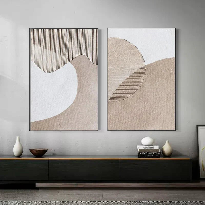 Modern Minimalist Wall Art 2 Piece Set RAB730 - royalbrushart