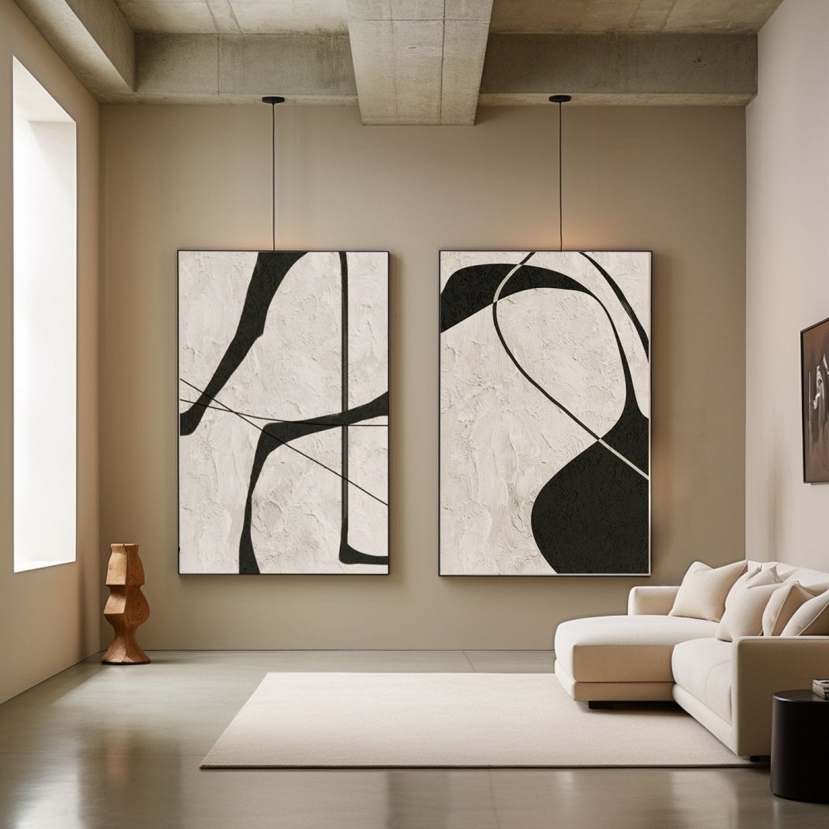Contemporary Minimalist Art Set Of 2 RAB651 - royalbrushart