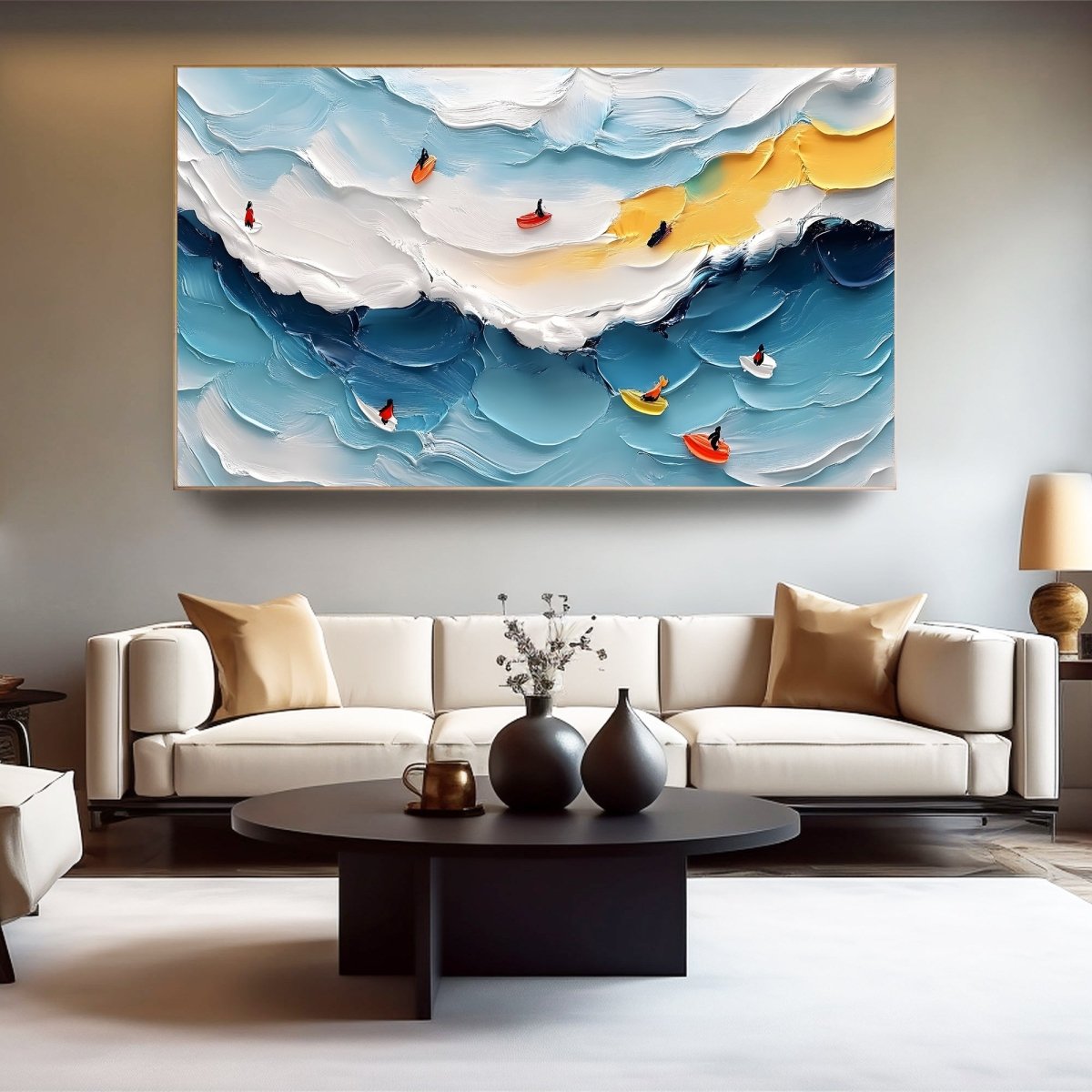 Textured Ocean Painting RAB597 - royalbrushart