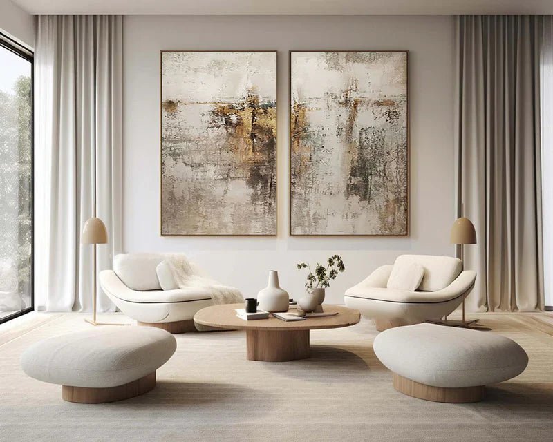 Abstract Painting Set Of 2 RAB639 - royalbrushart