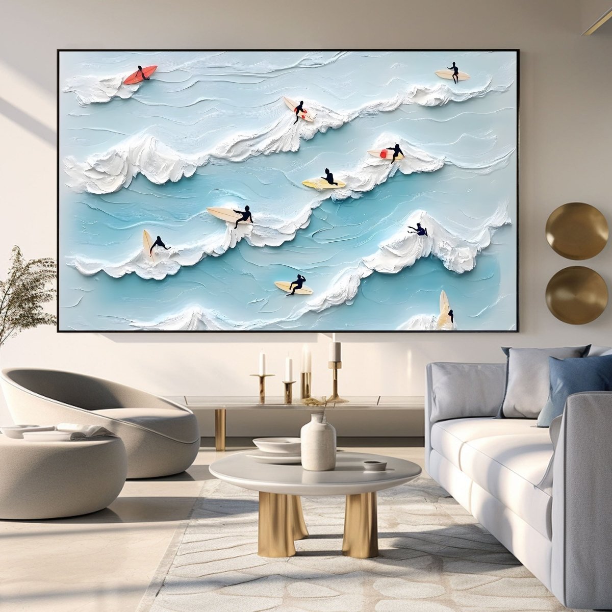 Textured Ocean Painting RAB592 - royalbrushart