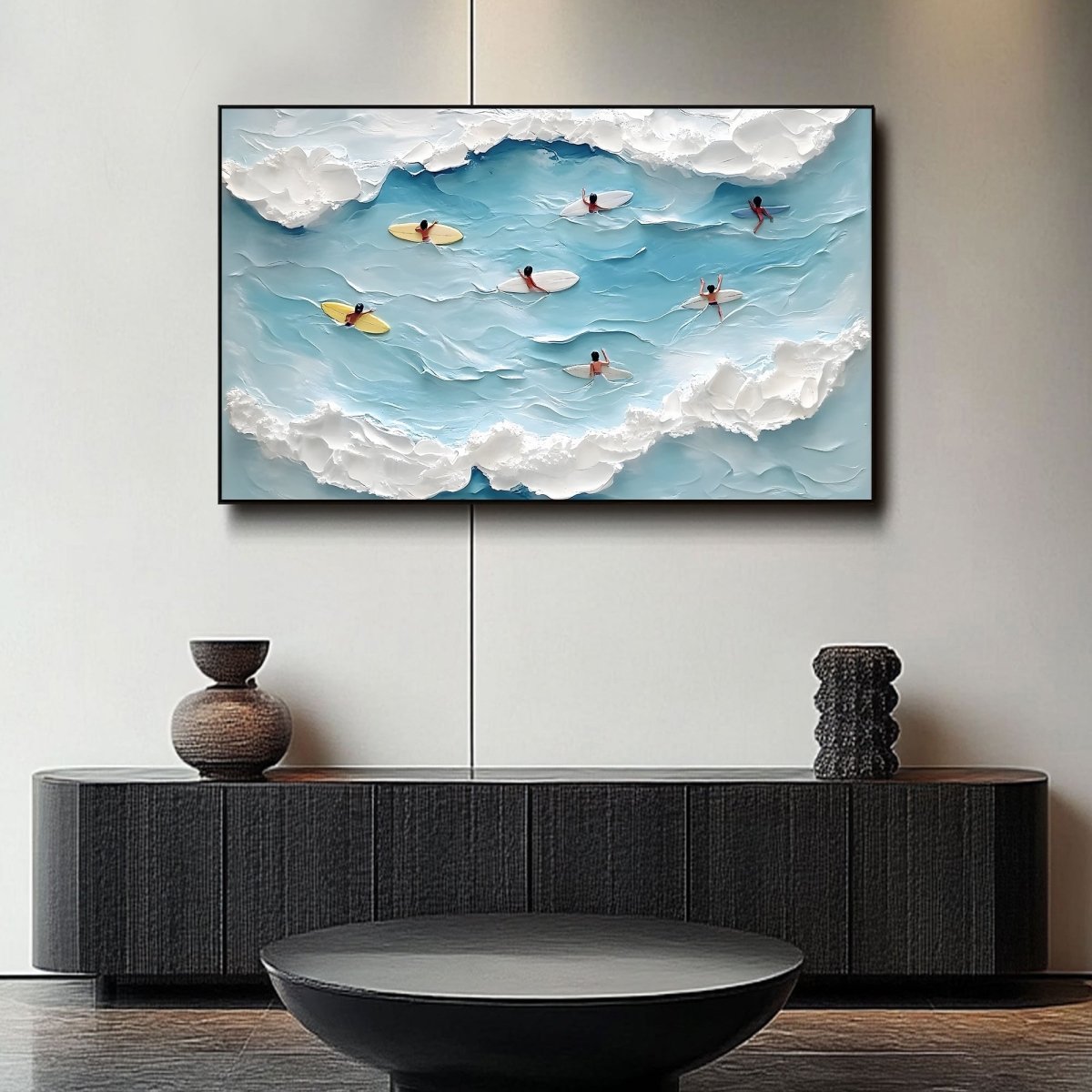 Textured Ocean Wall Painting RAB591 - royalbrushart