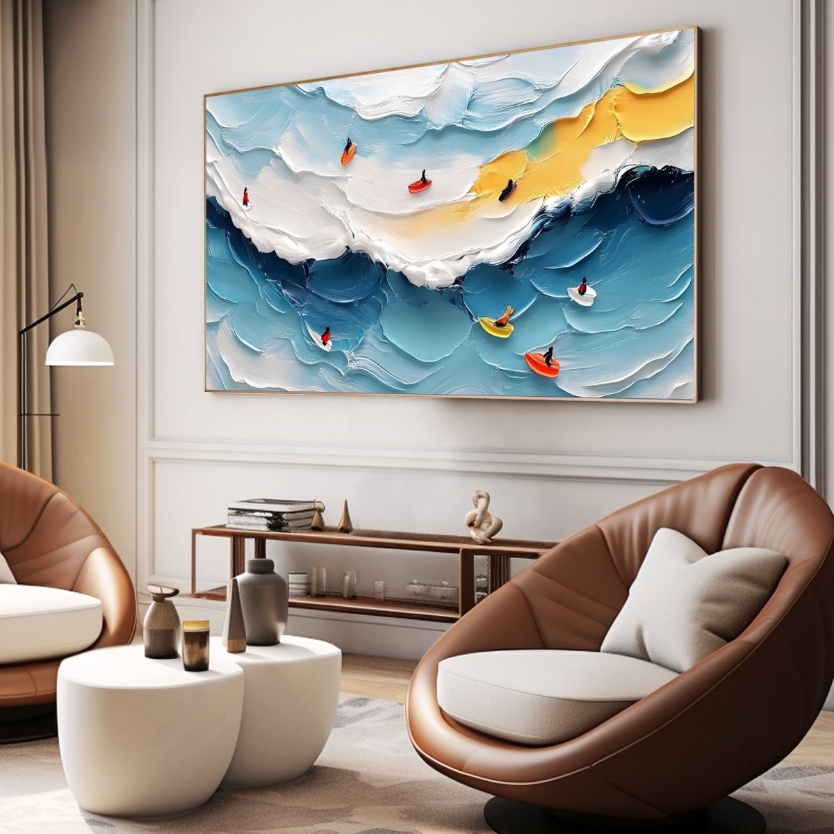 Textured Ocean Painting RAB597 - royalbrushart