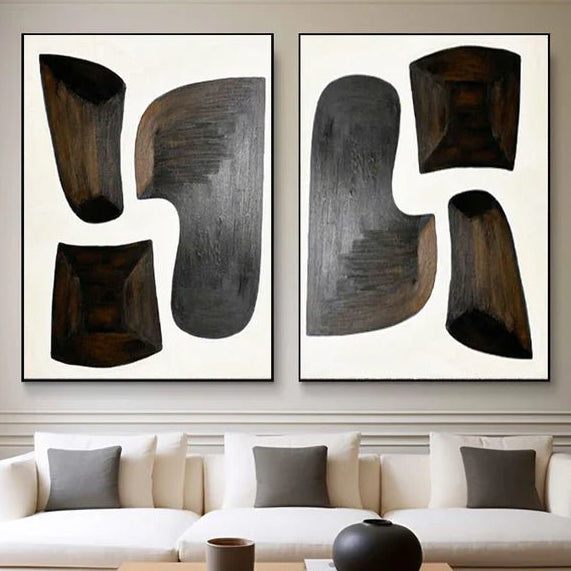 Abstract Painting Set Of 2 RAB710 - royalbrushart