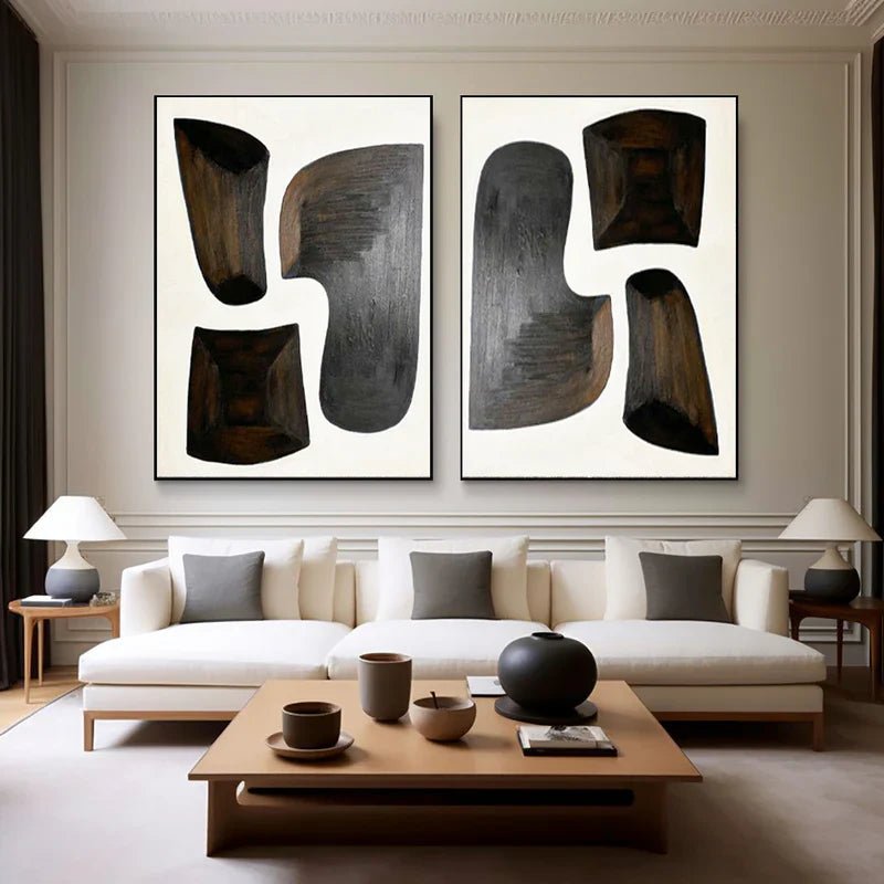 Abstract Painting Set Of 2 RAB710 - royalbrushart