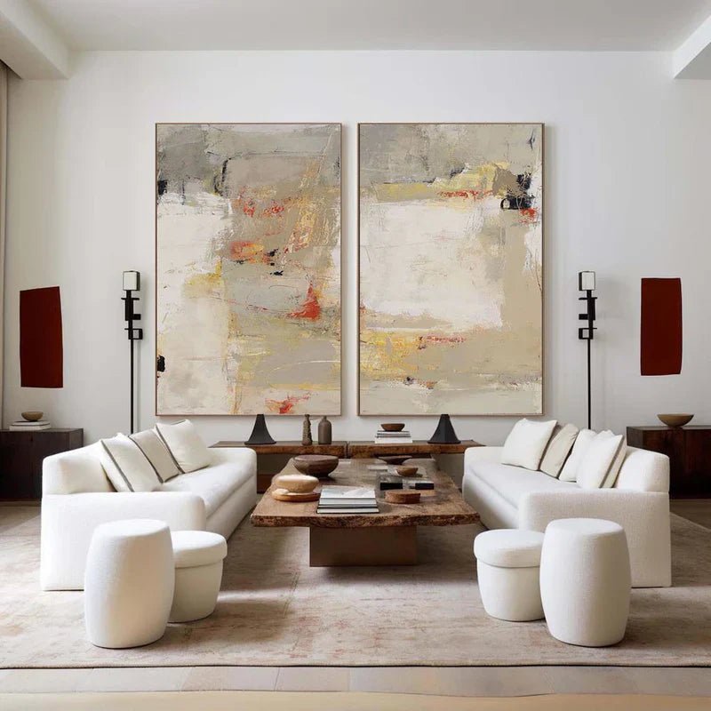 Abstract Painting Set Of 2 RAB713 - royalbrushart