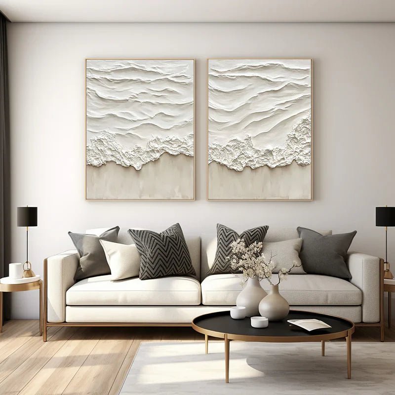 Plaster Art Texture Painting Set Of 2 RAB732 - royalbrushart