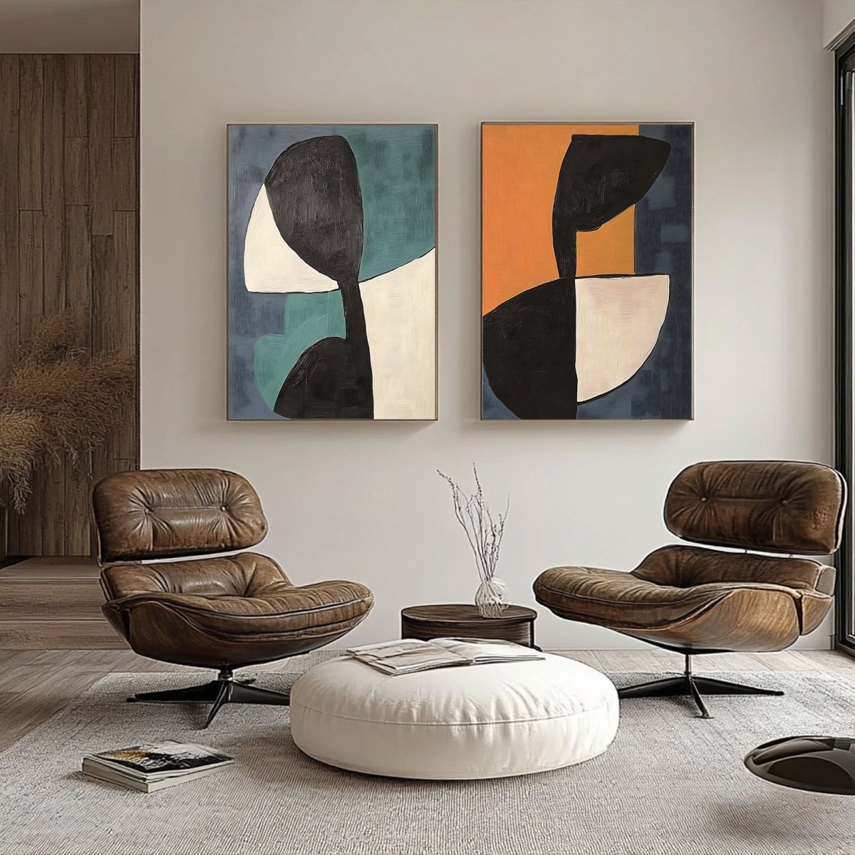 Abstract Painting Set Of 2 RAB694 - royalbrushart