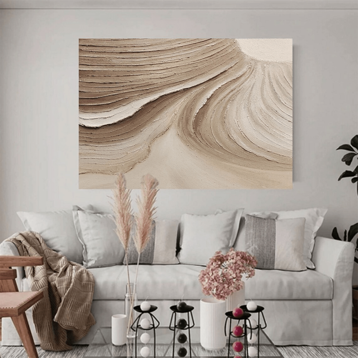 Earthy Tone Textured Wall Art RAB073 - royalbrushart