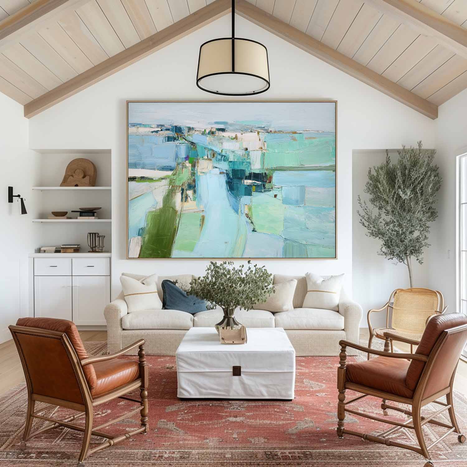 Modern Scandinavian Abstract Painting RAB205 - royalbrushart