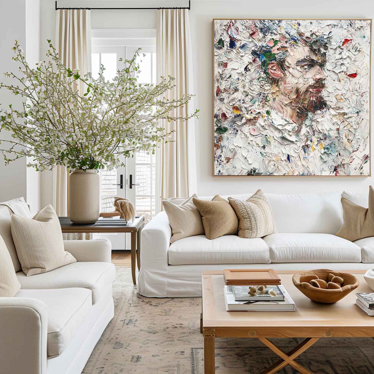 Modern Abstract Human Portrait Painting RAB187 - royalbrushart