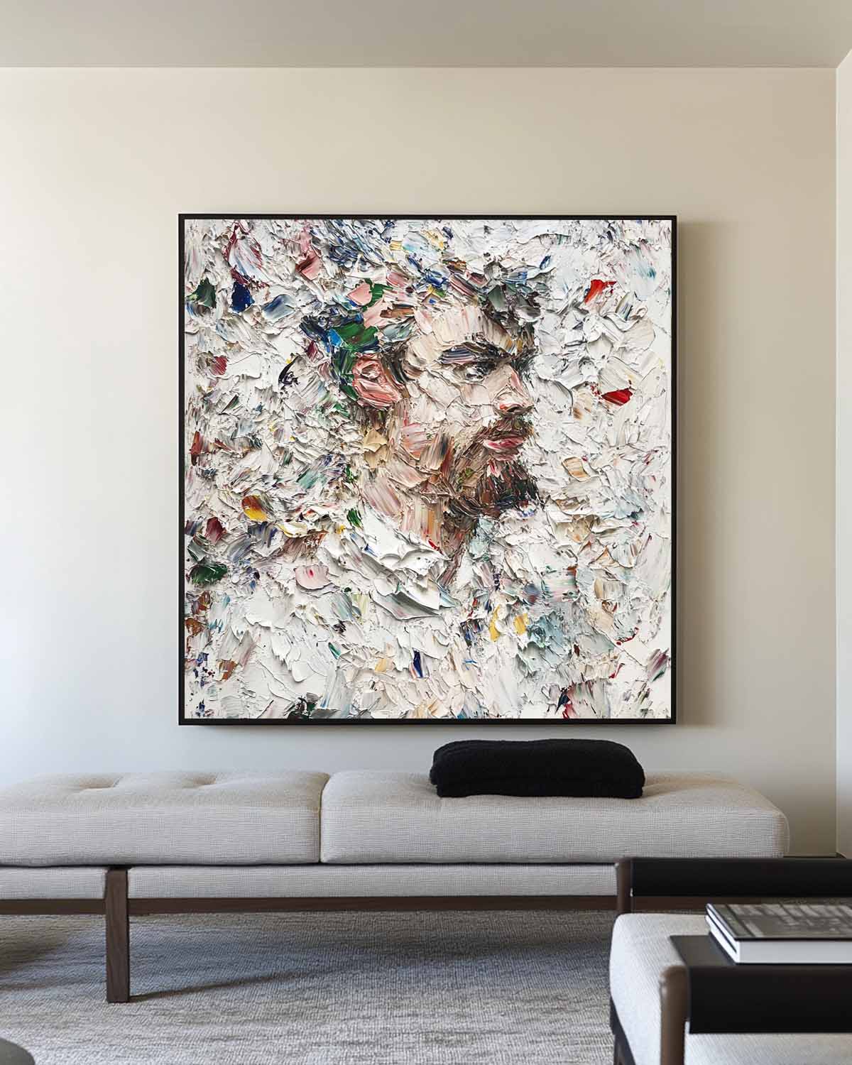 Modern Abstract Human Portrait Painting RAB187 - royalbrushart