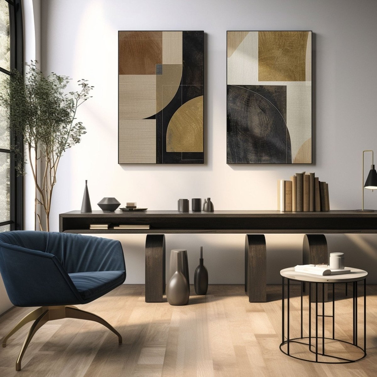 Abstract Painting Set Of 2 RAB235 - royalbrushart
