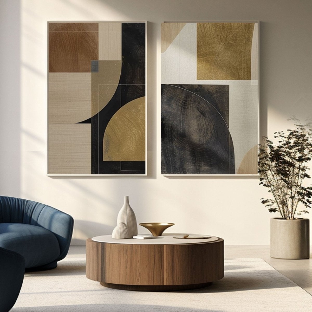 Abstract Painting Set Of 2 RAB235 - royalbrushart