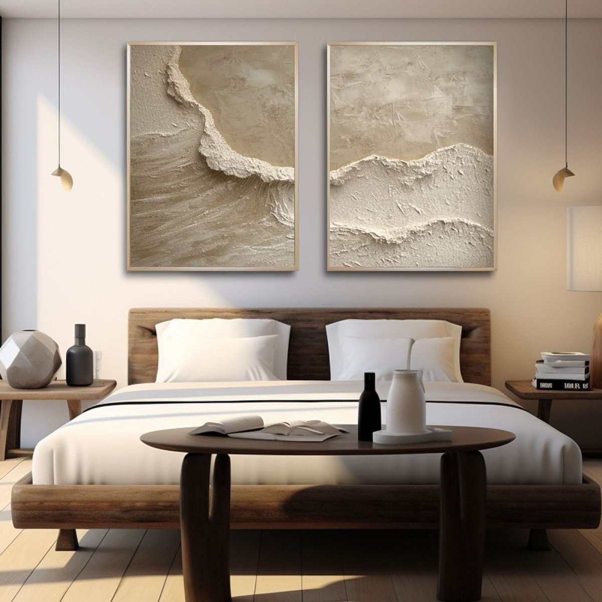Plaster Art Texture Painting Set Of 2 RAB884 - royalbrushart