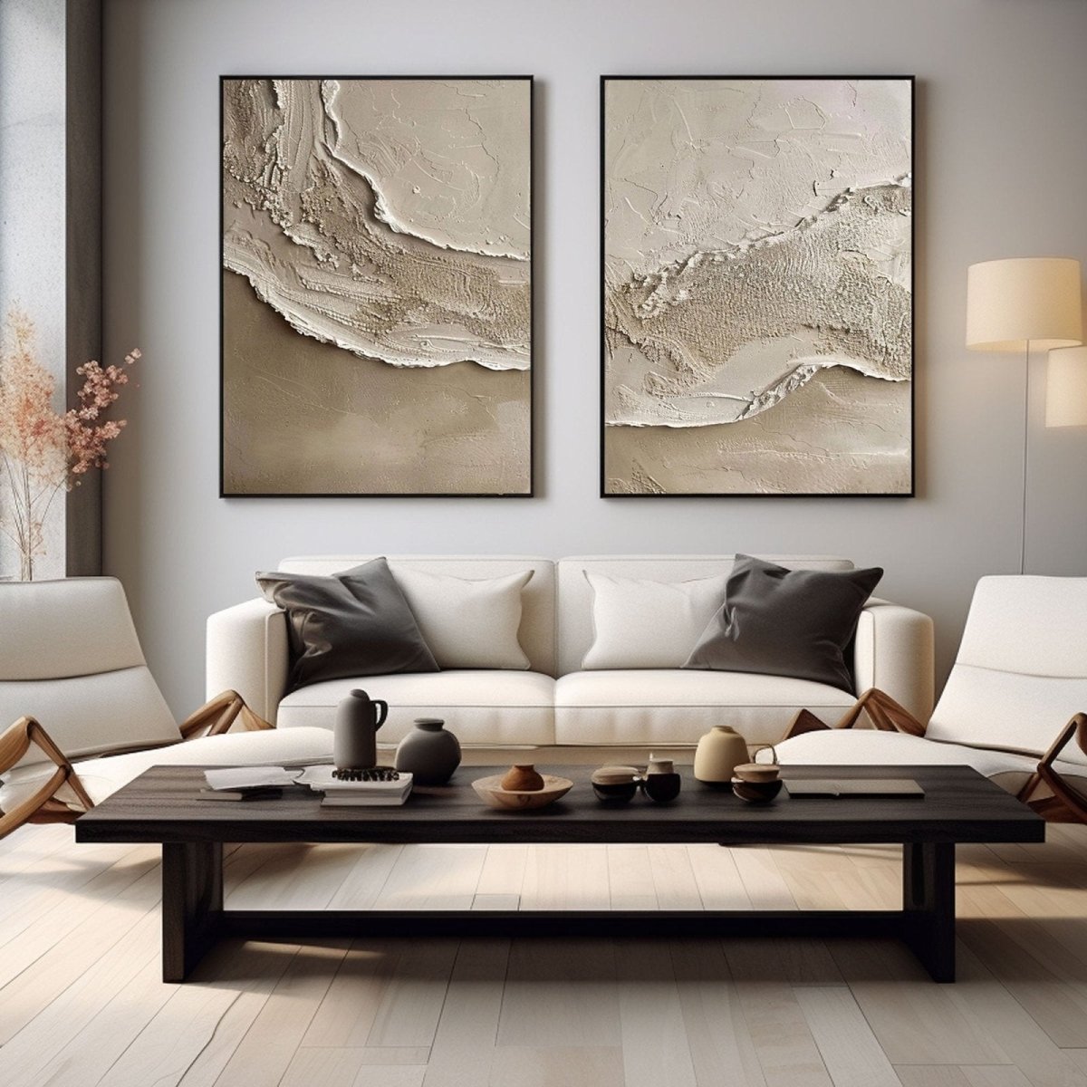 Abstract Painting Set Of 2 RAB287 - royalbrushart
